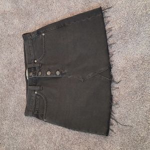 Madewell black denim skirt
